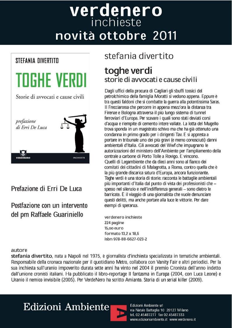 S. Divertito, Toghe verdi, Edizioni Ambiente