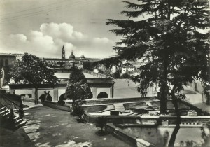 Caserma V. Veneto, Scuola di Sanità Militare, Cortile - Cartolina d'epoca