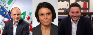 Enrico Letta (PD nazionale), Simona Bonafè (PD regionale), Marco Recati (PD metropolitano)