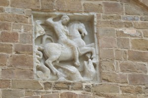 Porta San Giorgio. San Giorgio che uccide il drago, realizzato da Andrea da Pontedera 