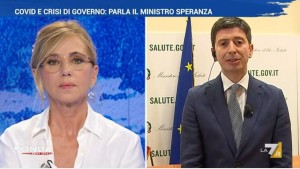 Il ministro Roberto Speranza su La 7, 14 luglio 2022