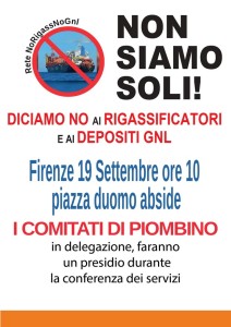 Comitati di Piombino, Presidio a Firenze, 19 settembre 2022