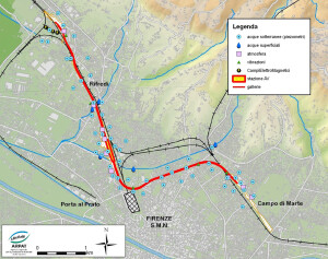 ARPAT, Nodo di Firenze - Carta dei punti di monitoraggio