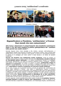Piombino, Firenze: due mondi che non comunicano? - Volantino, pag. 1