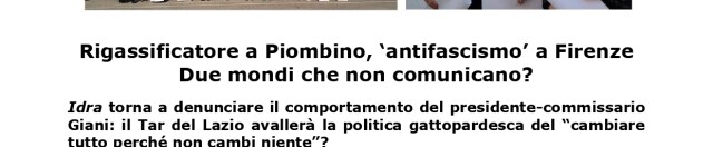 Piombino, Firenze: due mondi che non comunicano? - Volantino, pag. 1