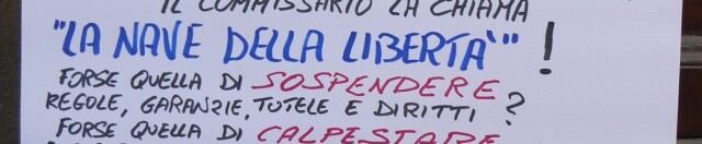 Giani, o della solitudine!, cartello