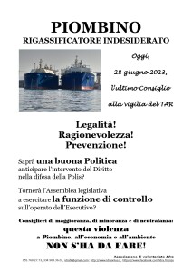 Ultimo appello prima del TAR ai consiglieri regionali della Toscana, 28 giugno 2023