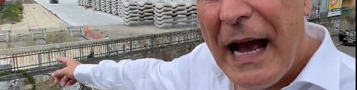 'Avanti tutta per il sotto attraversamento di Firenze dei treni ad Alta Velocità', dal video-selfie di Eugenio Giani sul cavalcavia dell'Affrico, 25.9.'23