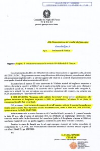 Comando Provinciale dei Vigili del Fuoco di Firenze, Risposta Pec a Idra, 24.7.'23