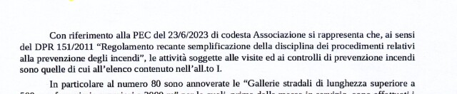 Comando Provinciale dei Vigili del Fuoco di Firenze, Risposta Pec a Idra, 24.7.'23