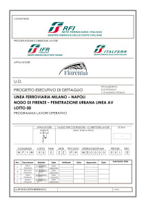 RFI, Passante Ferroviario AV e Nuova Stazione AV del Nodo di Firenze - Programma lavori operativo aggiornato