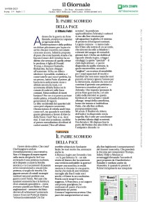 il Giornale, 16.2.'25, Il padre scomodo della pace, di Vittorio Feltri, 1