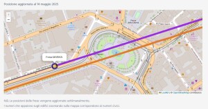 La talpa appena passata Piazza Libertà, un mese dopo, 14.5.'25