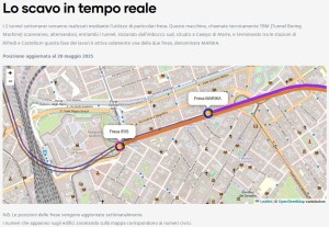 Posizione delle talpe TAV, 28.5.'25