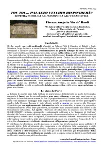 Idra, Lettera pubblica all'assessora all'Urbanistica di Firenze, 10.12.'25