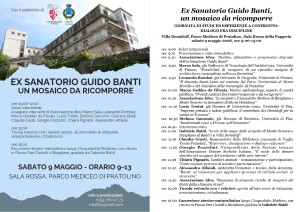 Ex Sanatorio Banti, un mosaico da ricomporre, Locandina e programma, 9.5.'26
